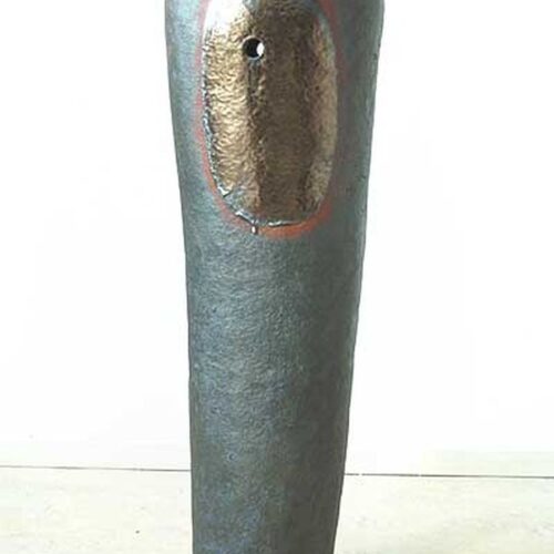 ‘Geen titel’, steengoed/glazuur, 98 cm hoog